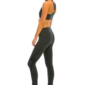 Aviator Nation Full Length Bolt Leggings - Women’s XS, Charcoal
